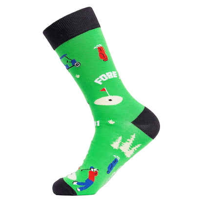 1 Pack Mens & Ladies Sports Themed Crew Cotton Socks