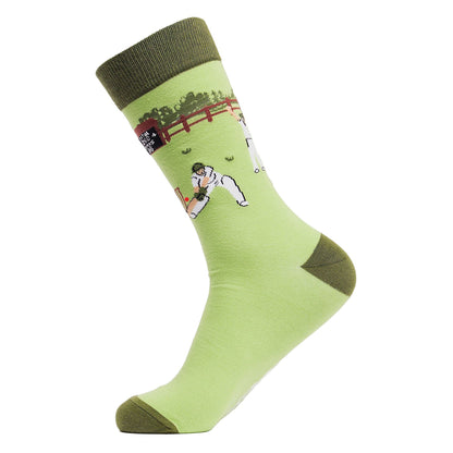 1 Pack Mens & Ladies Sports Themed Crew Cotton Socks