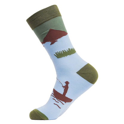 1 Pack Mens & Ladies Sports Themed Crew Cotton Socks