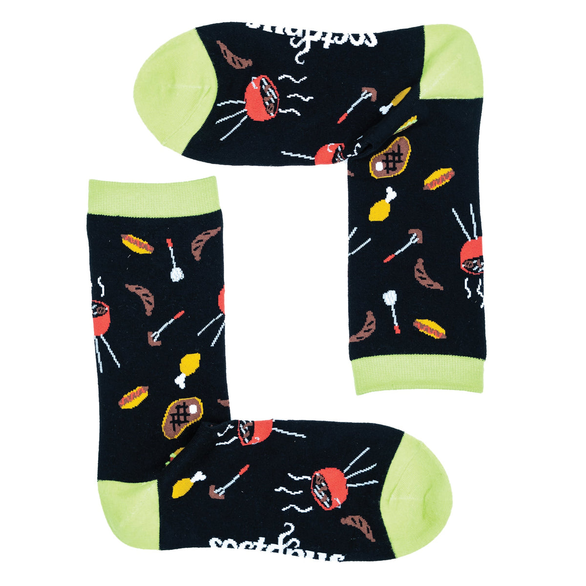 1 Pack Mens & Ladies Food Print Crew Cotton Socks