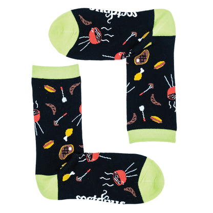 1 Pack Mens & Ladies Food Print Crew Cotton Socks