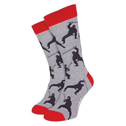 1 Pack Mens & Ladies Sports Themed Crew Cotton Socks
