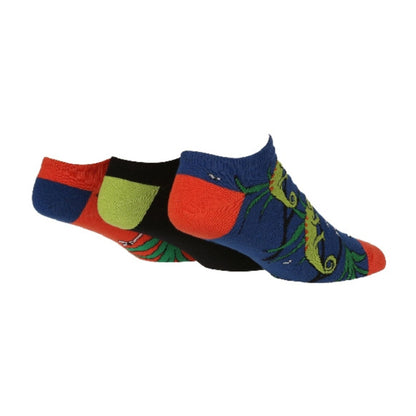 3 Pack Mens Novelty Patterned Cotton Trainer Socks