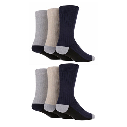6 Pairs Mens Multipack Outdoor Cotton Boot Socks for Ultimate Hiking Comfort