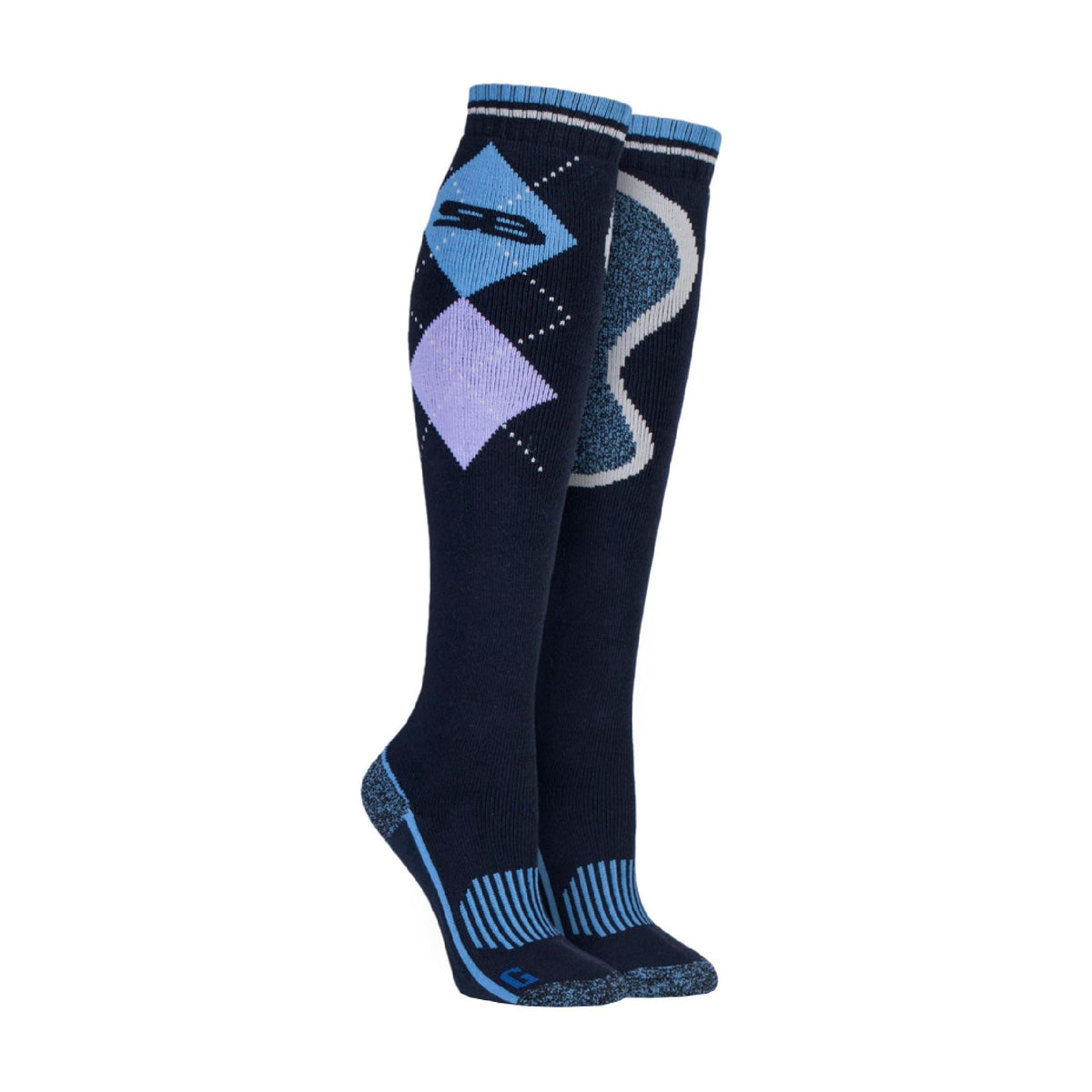 1 Pack Ladies Long Knee High Cotton Equestrian Socks