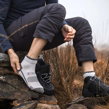 1 Pack Mens Cotton Reinforced Ankle Hiking Walking Trekking Socks