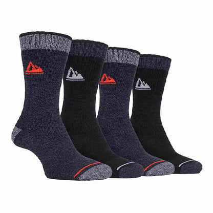 4 Pack Mens Cushion Sole Hiking Work Boot Socks