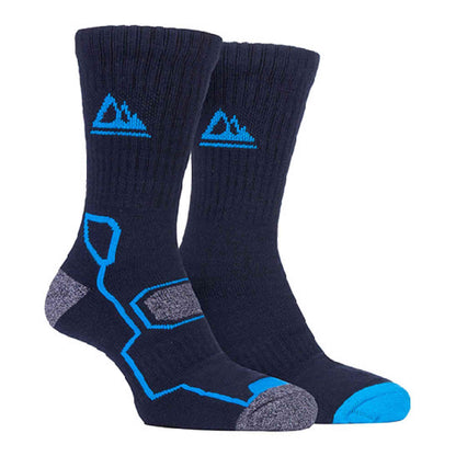 2 Pack Mens Super Soft Bamboo Trekking Hiking Socks for Boots