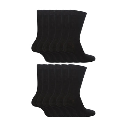 12 Pair Plain Kids School Soft Breathable Cotton Rich Socks