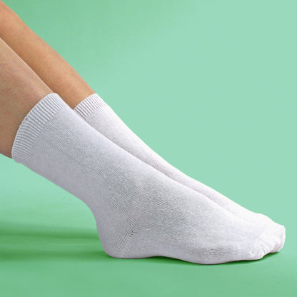 12 Pair Plain Kids School Soft Breathable Cotton Rich Socks