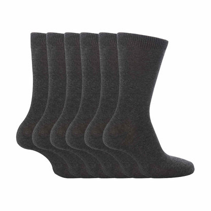 6 Pack Girls & Boys Plain Soft Breathable Cotton School Socks (3 Sizes)