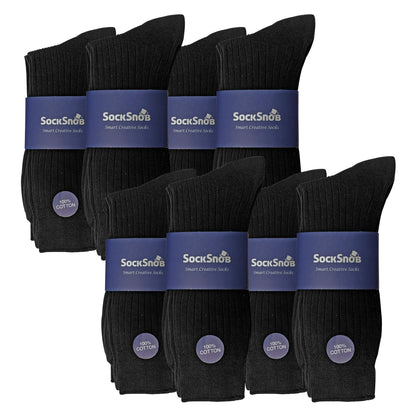 Mens Thin Soft Cotton Plain Coloured Socks (Multipack Options)