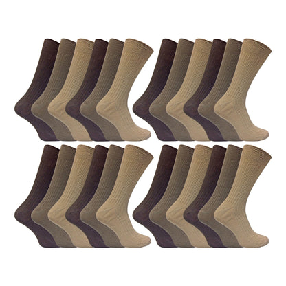 Mens Thin Soft Cotton Plain Coloured Socks (Multipack Options)