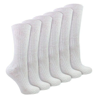 Ladies 12 Pack 100% Cotton Soft Breathable Socks