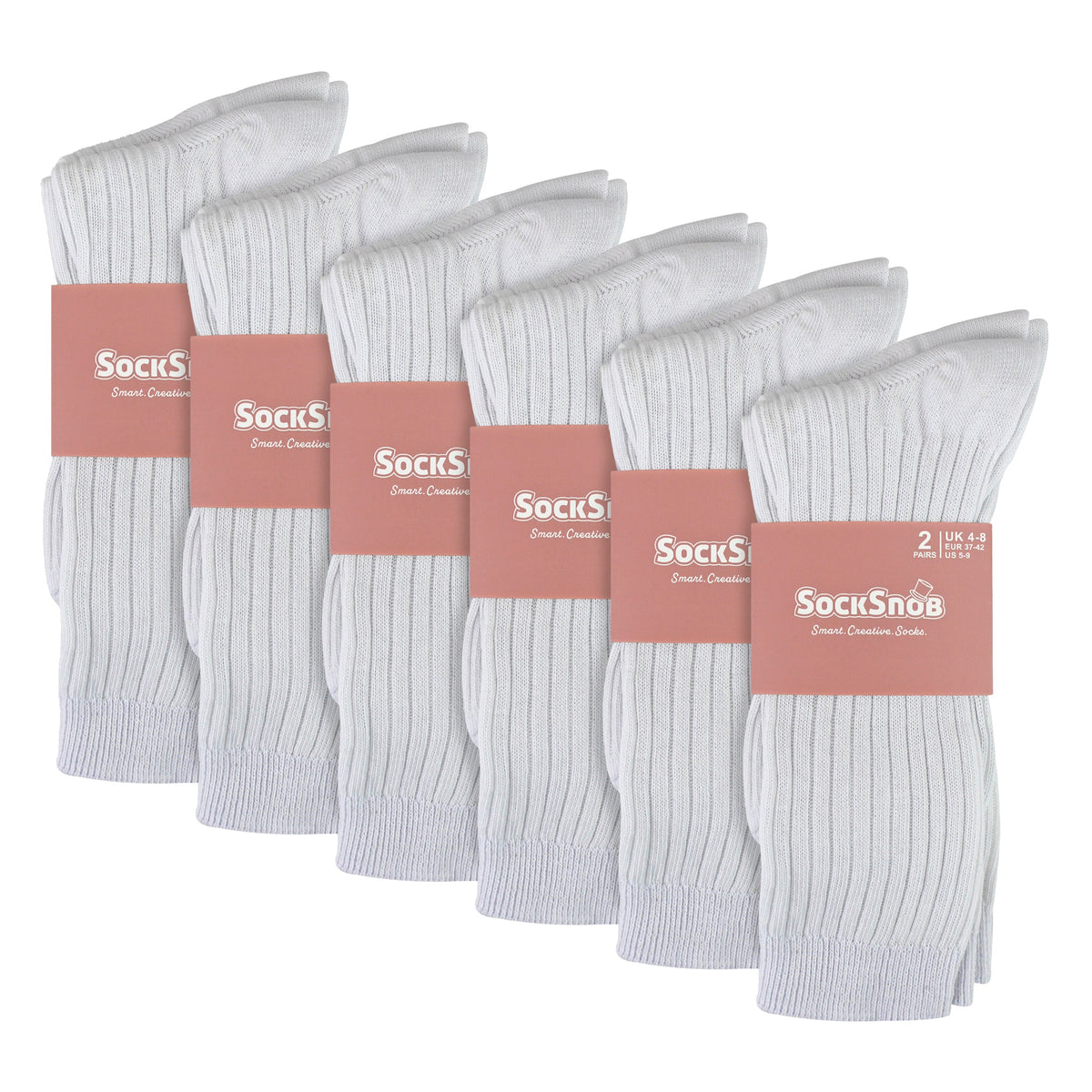 Ladies 12 Pack 100% Cotton Soft Breathable Socks