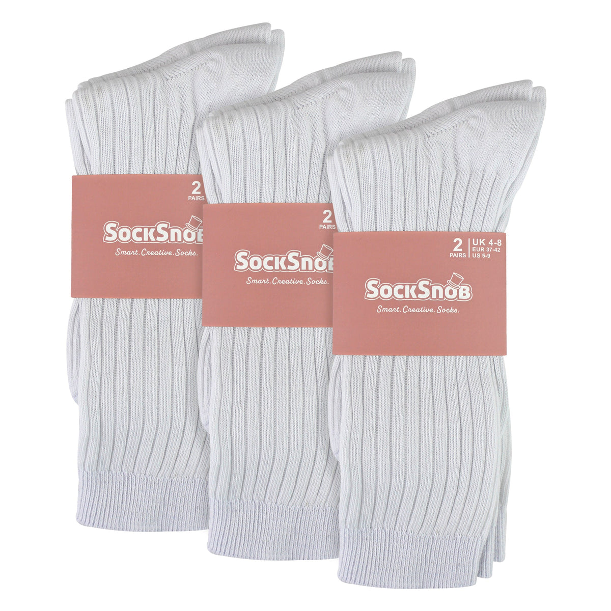Ladies 6 Pack 100% Cotton Breathable Soft Socks