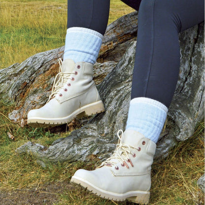 Ladies 6 Pairs Wool Socks - Cushioned Hiking Socks with Reinforced Heel & Toe