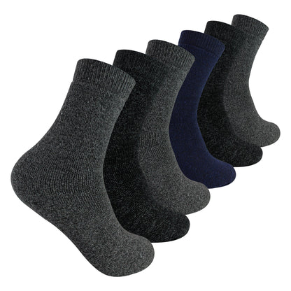 6 Pack Boys Value Boot Socks | Outdoor Warm Hiking Socks
