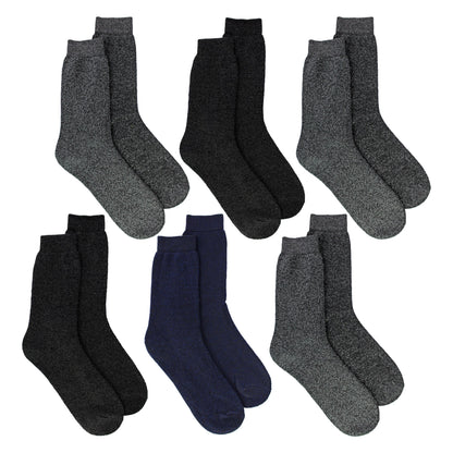 6 Pack Boys Value Boot Socks | Outdoor Warm Hiking Socks