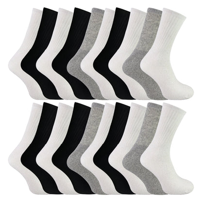 Mens 20 Pack Multipack Sport Socks | Breathable Cotton Running Socks