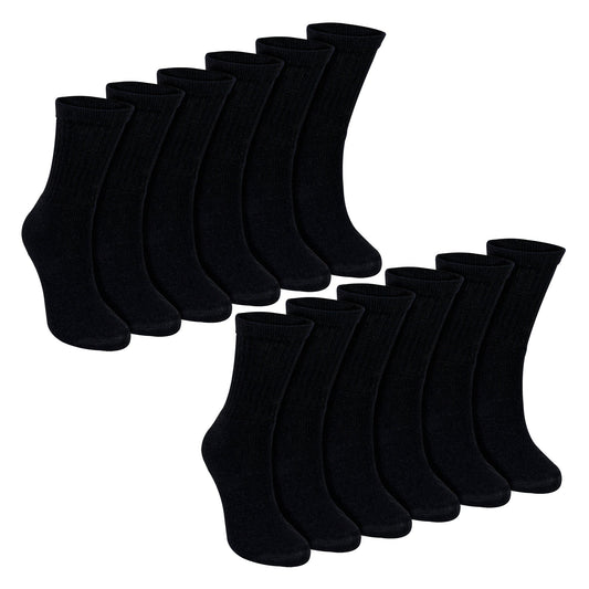 12 Pack Boys Breathable Cotton Sport Socks