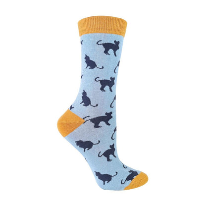 1 Pack Ladies Novelty Duck Egg Cat Bamboo Socks