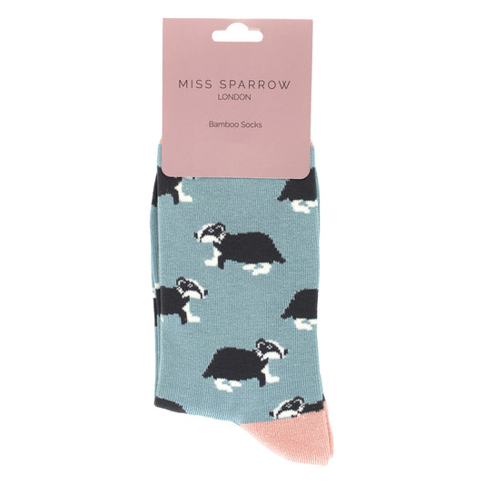 1 Pack Ladies Novelty Duck Egg Badgers Bamboo Socks