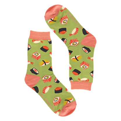 Ladies Sushi Novelty Patterned Bamboo Socks