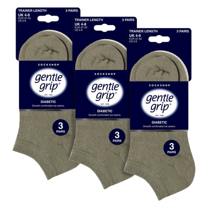9 Pairs Ladies Diabetic Trainer Socks | Ankle Socks Swollen Feet
