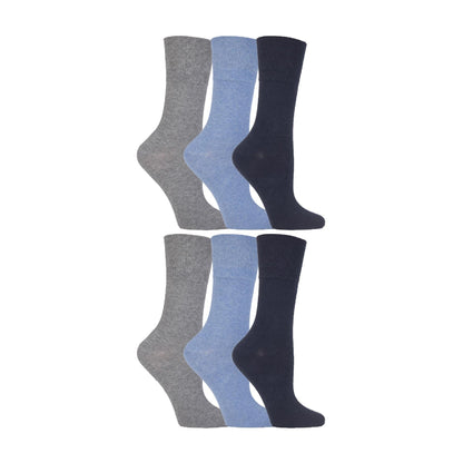 6 Pack Ladies Non Elastic Soft Top Cotton Diabetic Socks