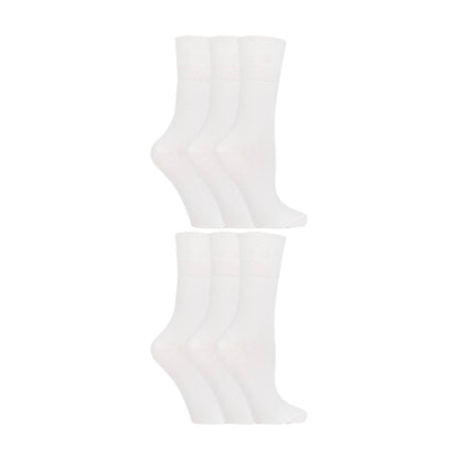 6 Pack Ladies Non Elastic Soft Top Cotton Diabetic Socks