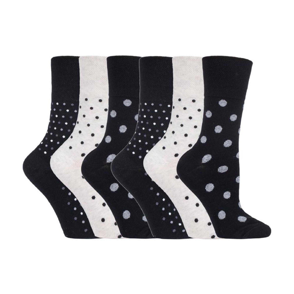 6 Pack Ladies Non Elastic Novelty Design Socks