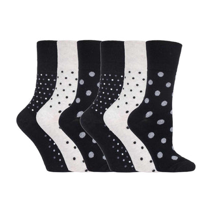 6 Pack Ladies Non Elastic Novelty Design Socks