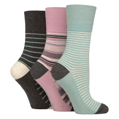 6 Pairs Ladies Cotton Socks | Patterned Soft Non-Binding Everyday Socks