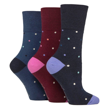 6 Pairs Ladies Cotton Socks | Patterned Soft Non-Binding Everyday Socks