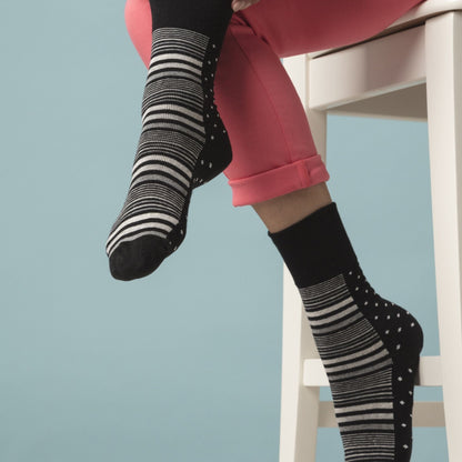 6 Pack Ladies Non Elastic Loose Top Bamboo Socks