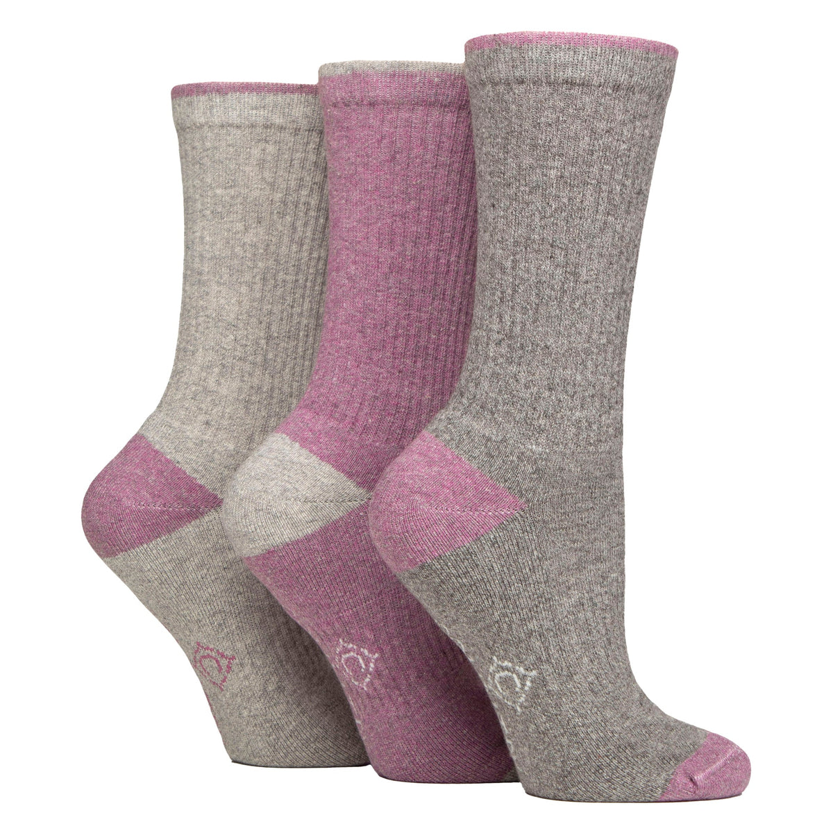 6 Pairs Ladies Water Repellent Midweight Outdoor Socks for Hiking & Walking