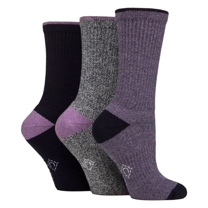 6 Pairs Ladies Water Repellent Midweight Outdoor Socks for Hiking & Walking