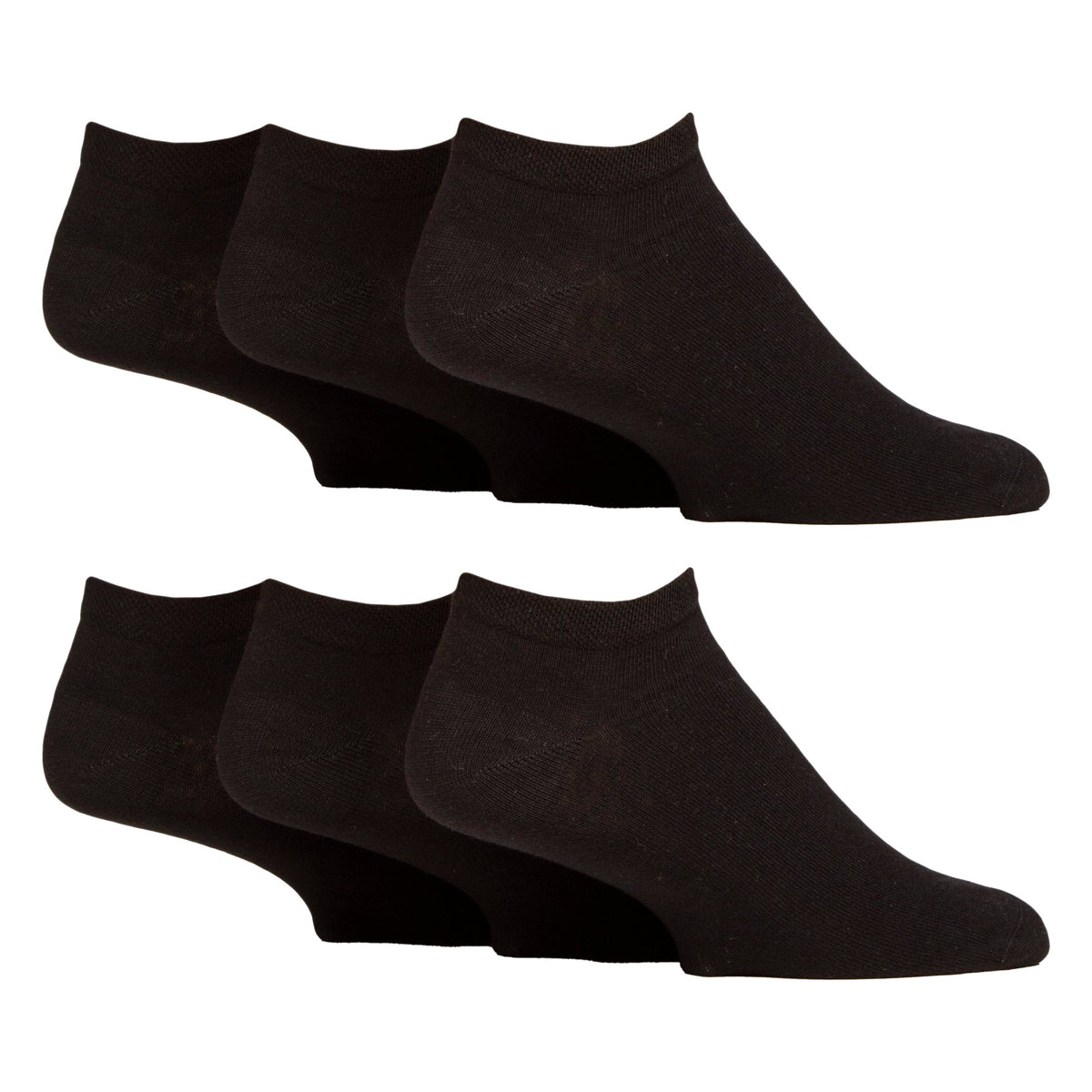 6 Pack Mens Diabetic Trainer Socks | Loose Top Wide Ankle Socks