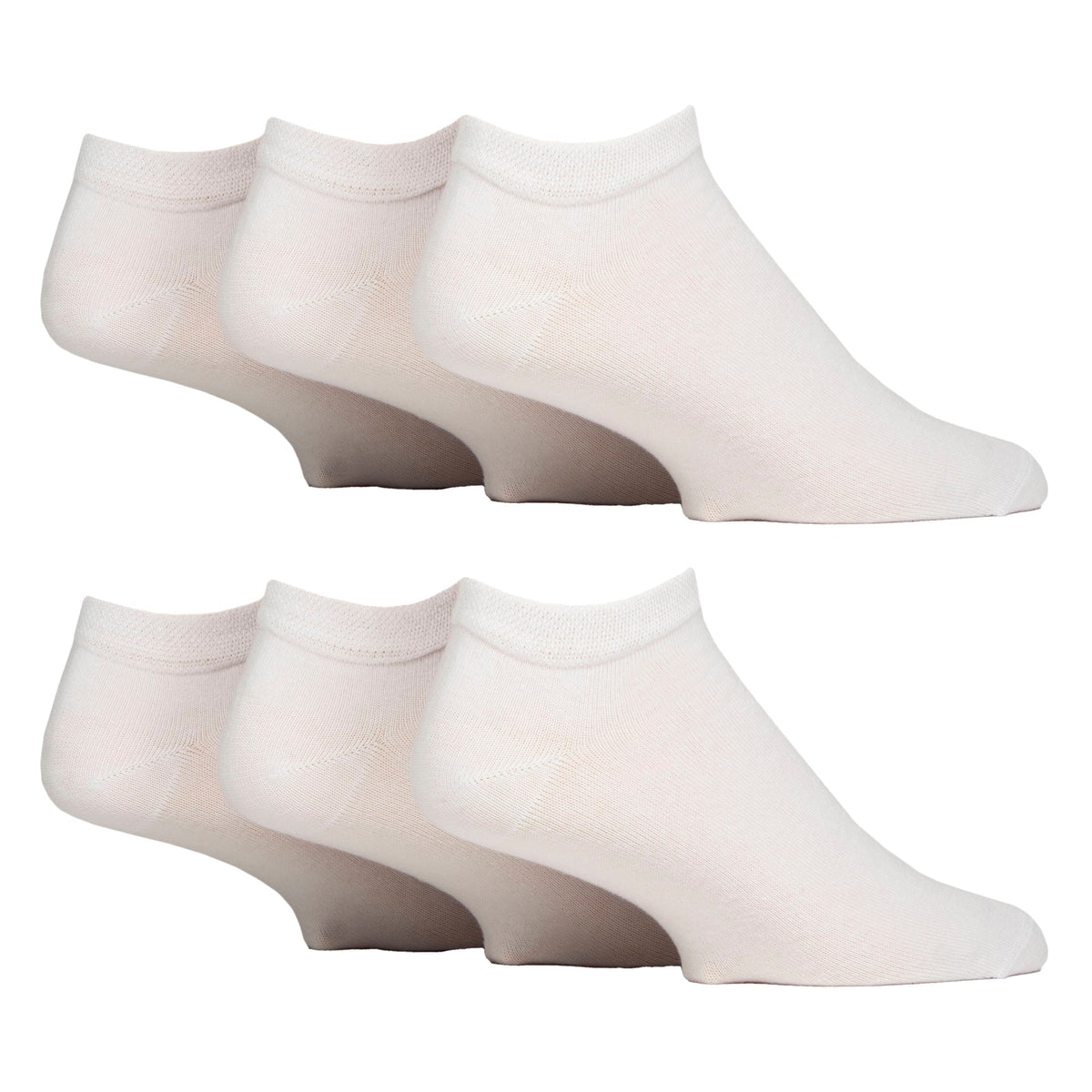 6 Pack Mens Diabetic Trainer Socks | Loose Top Wide Ankle Socks