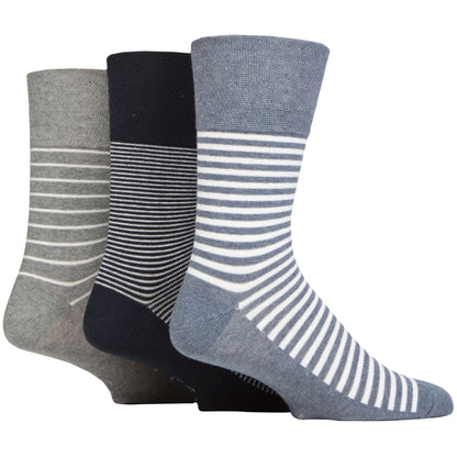 6 Pack Men’s Non-Elastic Loose Top Patterned Socks