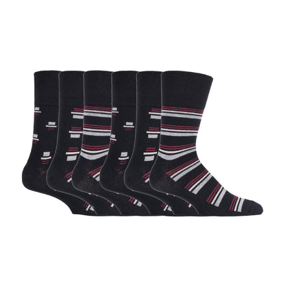 6 Pack Mens Non Elastic HoneyComb Cotton Socks