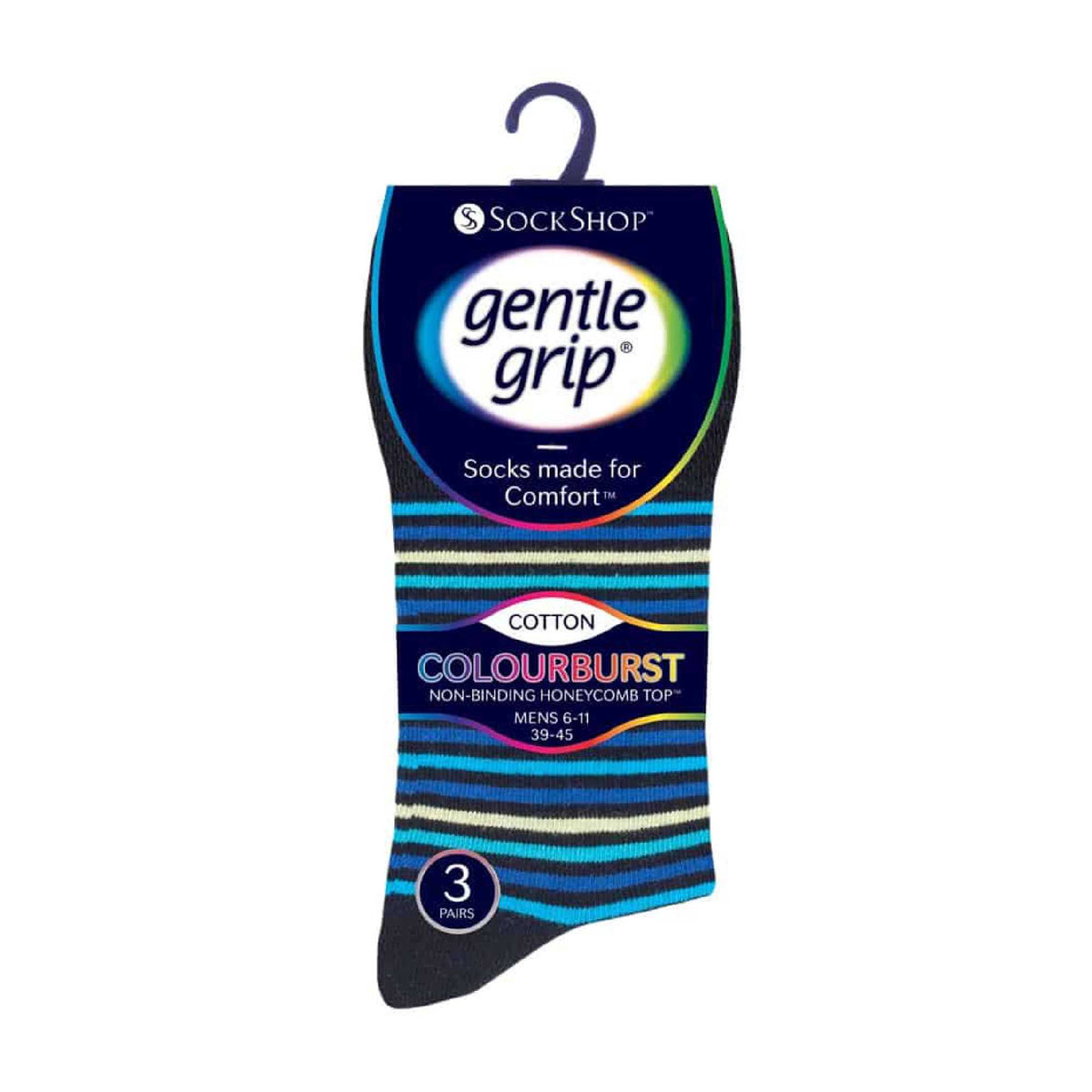 6 Pack Men’s Non-Elastic Loose Top Patterned Socks