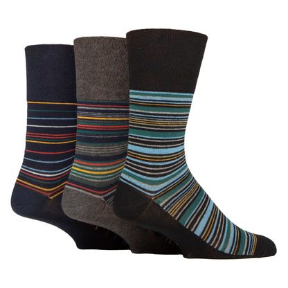 6 Pack Men’s Non-Elastic Loose Top Patterned Socks