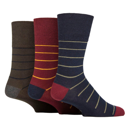 6 Pack Men’s Non-Elastic Loose Top Patterned Socks