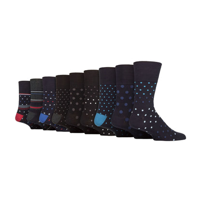 9 Pack Mens Soft Breathable Bamboo Non Elastic Dress Socks