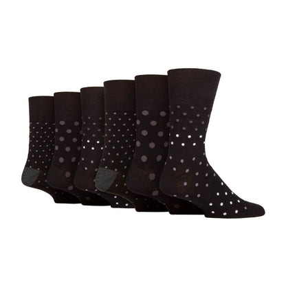 6 Pack Mens Non Elastic Loose Top Bamboo Socks