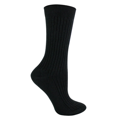 12 Pack Girls & Boys 100% Cotton Soft Breathable Loose Top Socks (2 Sizes)