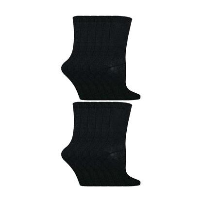 12 Pair Kids Breathable Bamboo Plain Socks for School