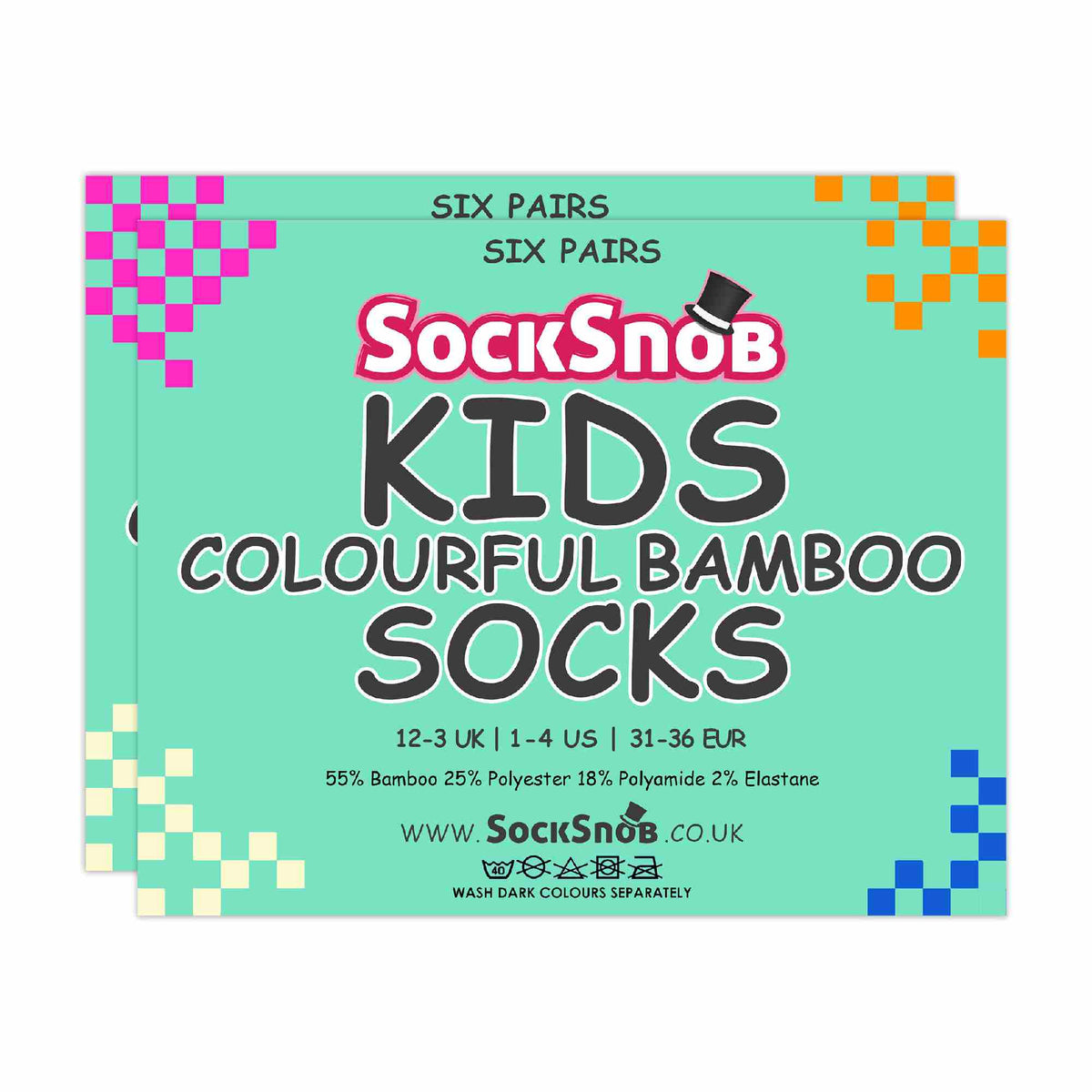 12 Pair Kids Breathable Bamboo Plain Socks for School